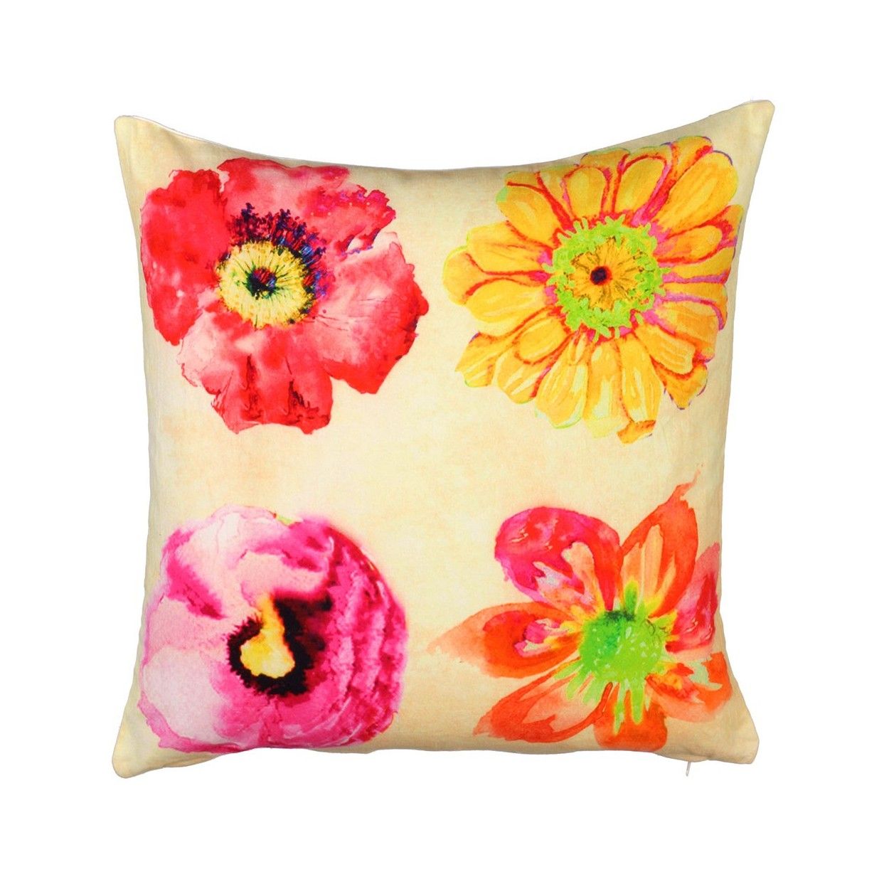 Coussin carré de fleurs (45x45)