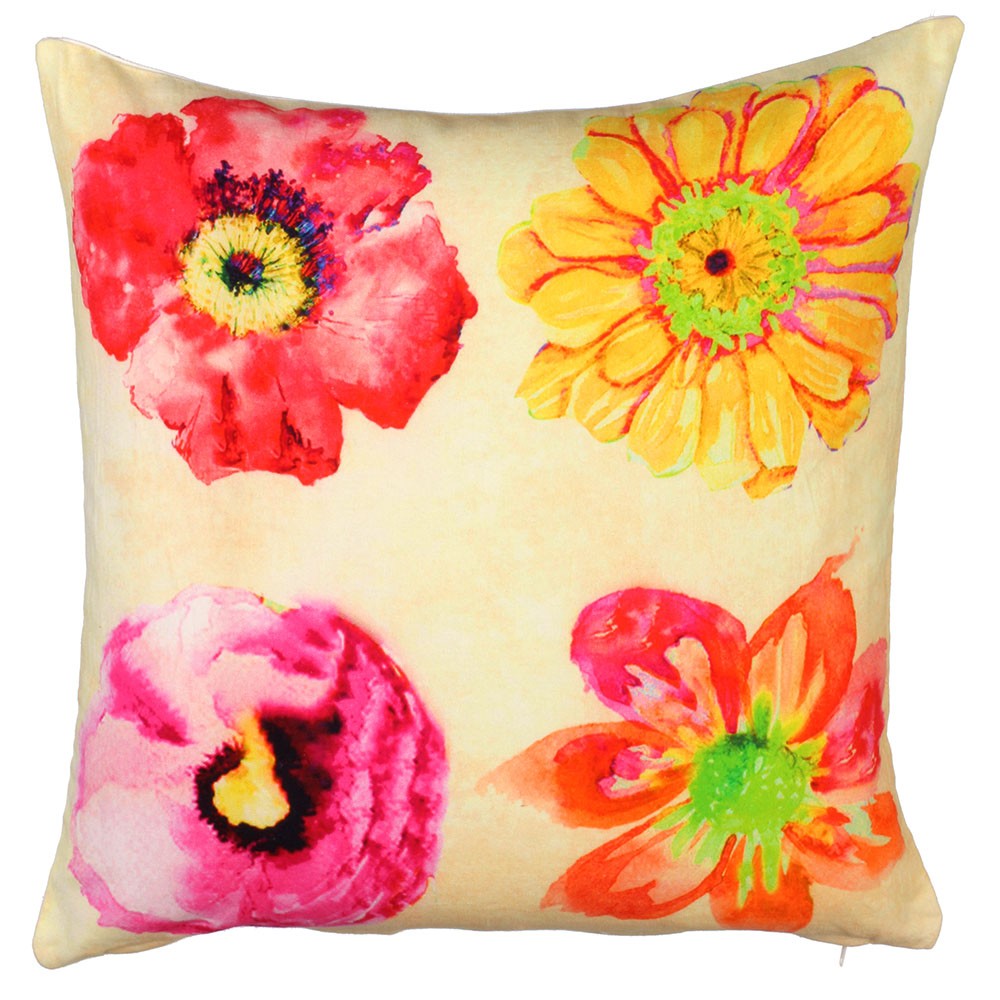 Coussin carré de fleurs (45x45)