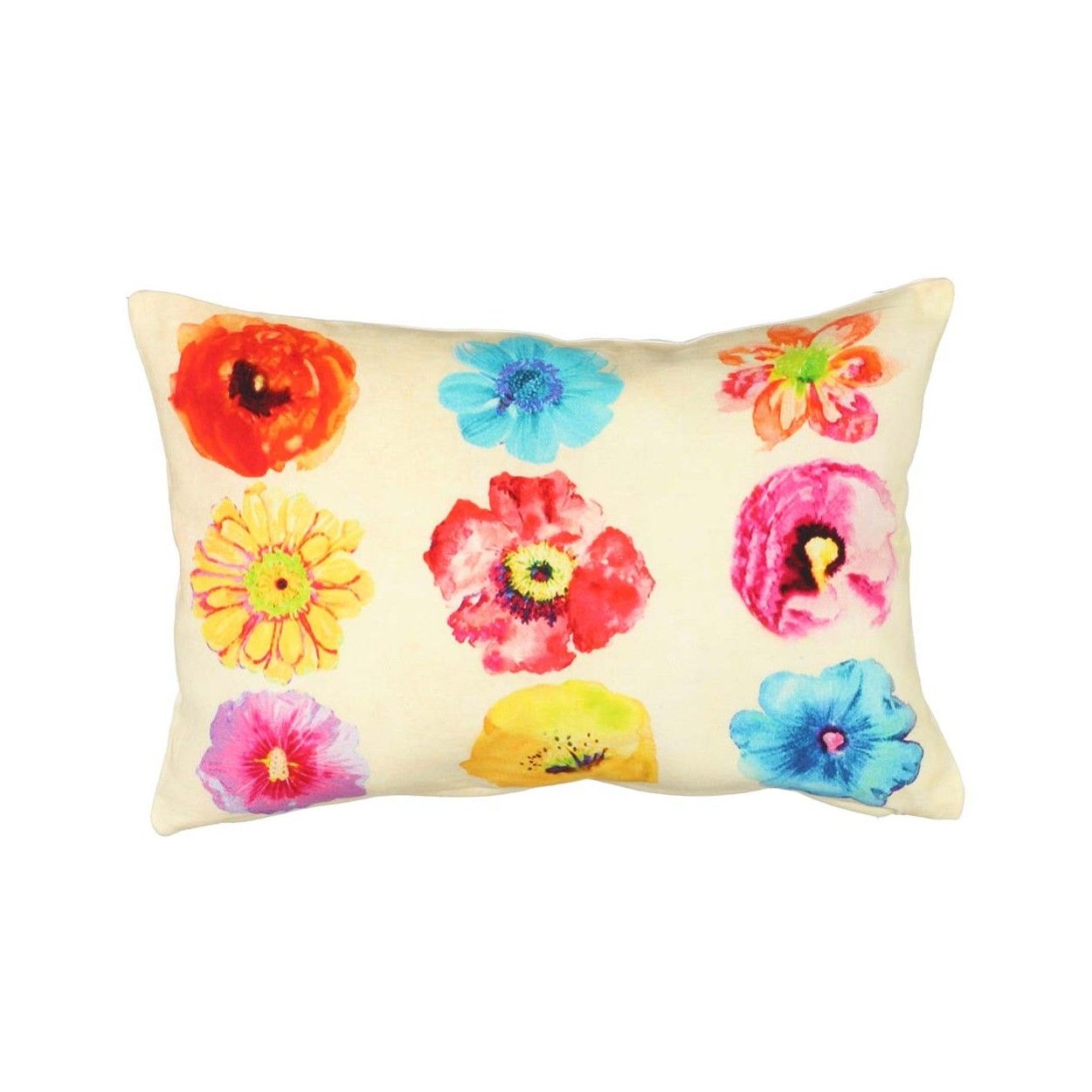 Coussin rectangulaire fleurs (30x45)
