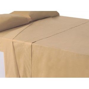 Sábana encimera beig cama 150 cm