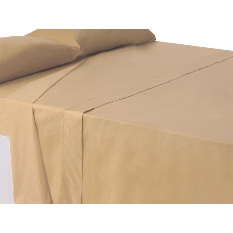 Sábana encimera beig cama 150 cm