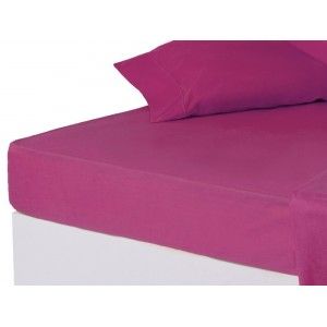 Sábana bajera fucsia cama 150 cm