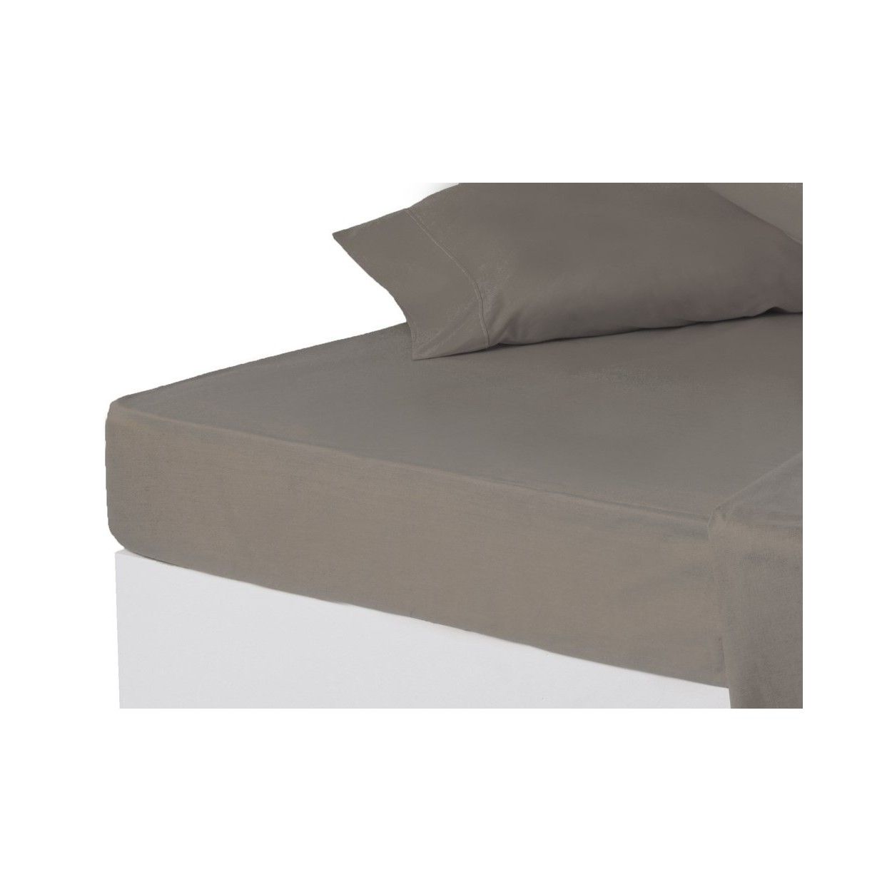 Sábana bajera gris cama 150 cm