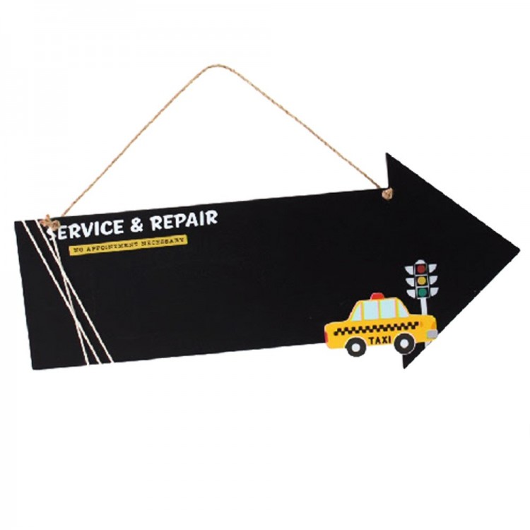 Pizarra infantil para  colgar (52x23 cm) modelo taxi