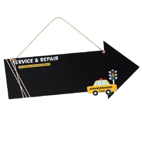 Pizarra infantil para  colgar (52x23 cm) modelo taxi