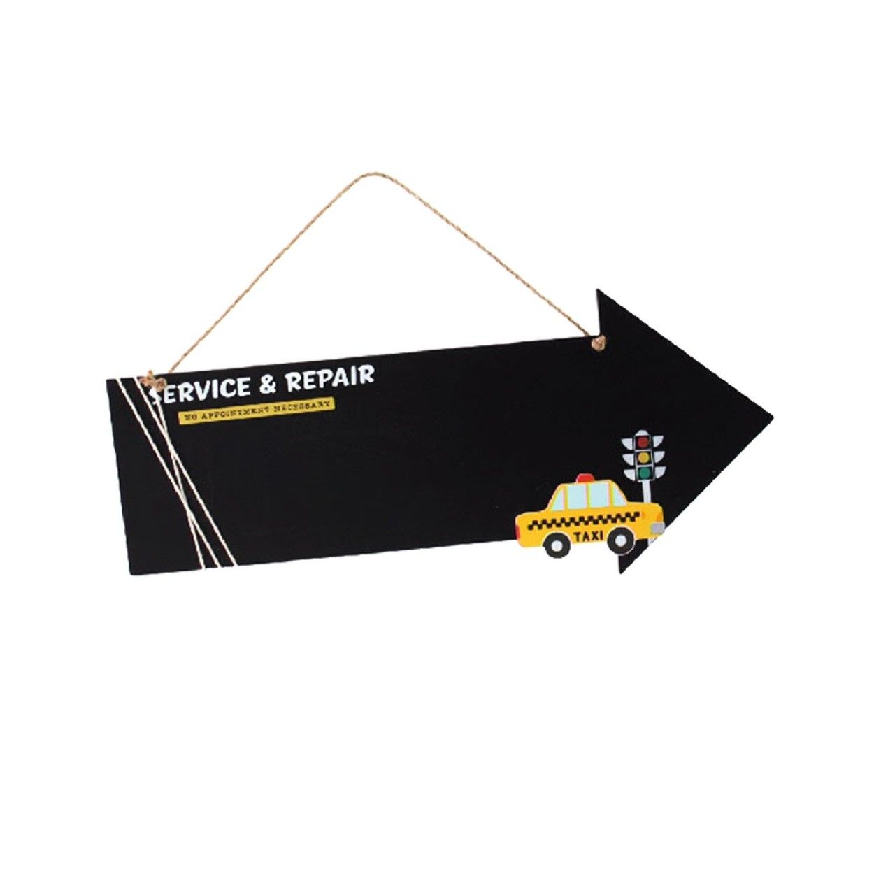 Pizarra infantil para  colgar (52x23 cm) modelo taxi