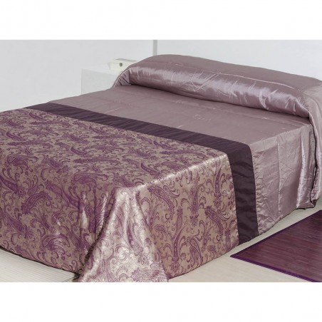 Colcha para cama malva de tafetán (240x260)