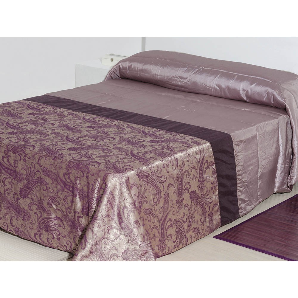 Colcha para cama malva de tafetán (240x260)