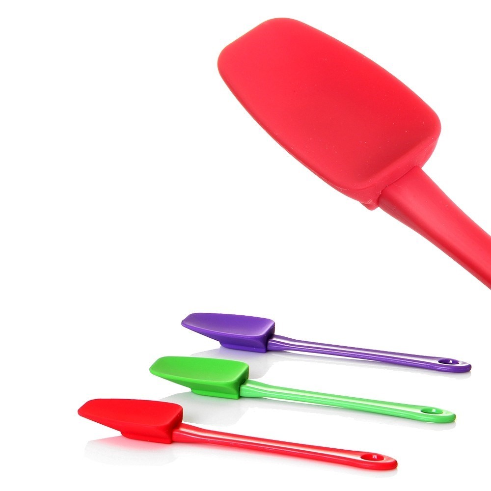 Lengua pastelera silicona 3 colores (24,5x5,5x2 cm)