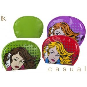 Neceser PVC modelo chica (25x19x3 cm). 3 colores