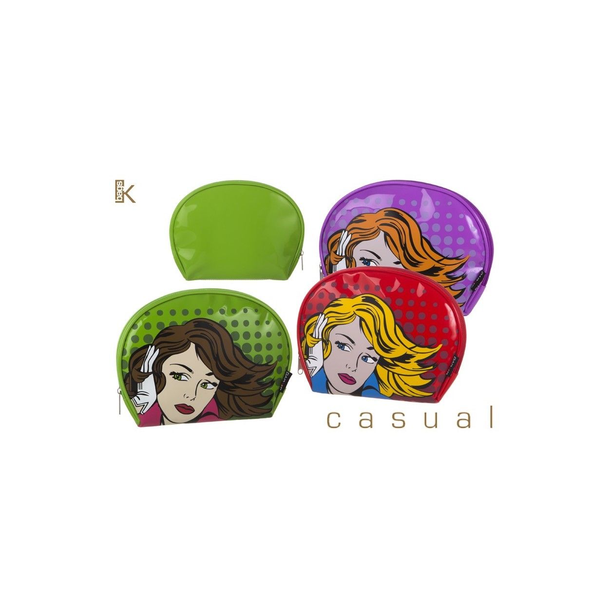 Neceser PVC modelo chica (25x19x3 cm). 3 colores