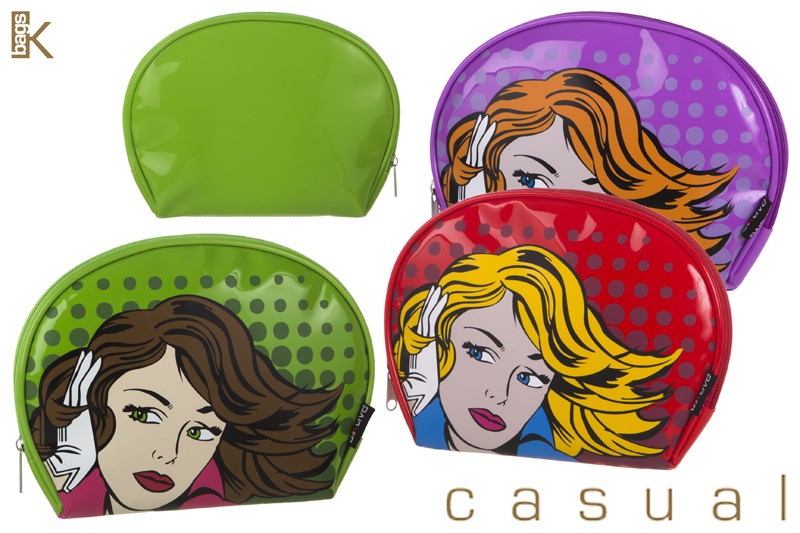 Neceser PVC modelo chica (25x19x3 cm). 3 colores