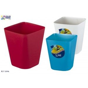 Papelera cuadrada. 3 colores