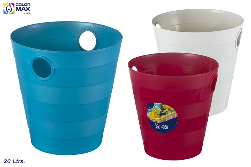 Papelera redonda. 3 colores