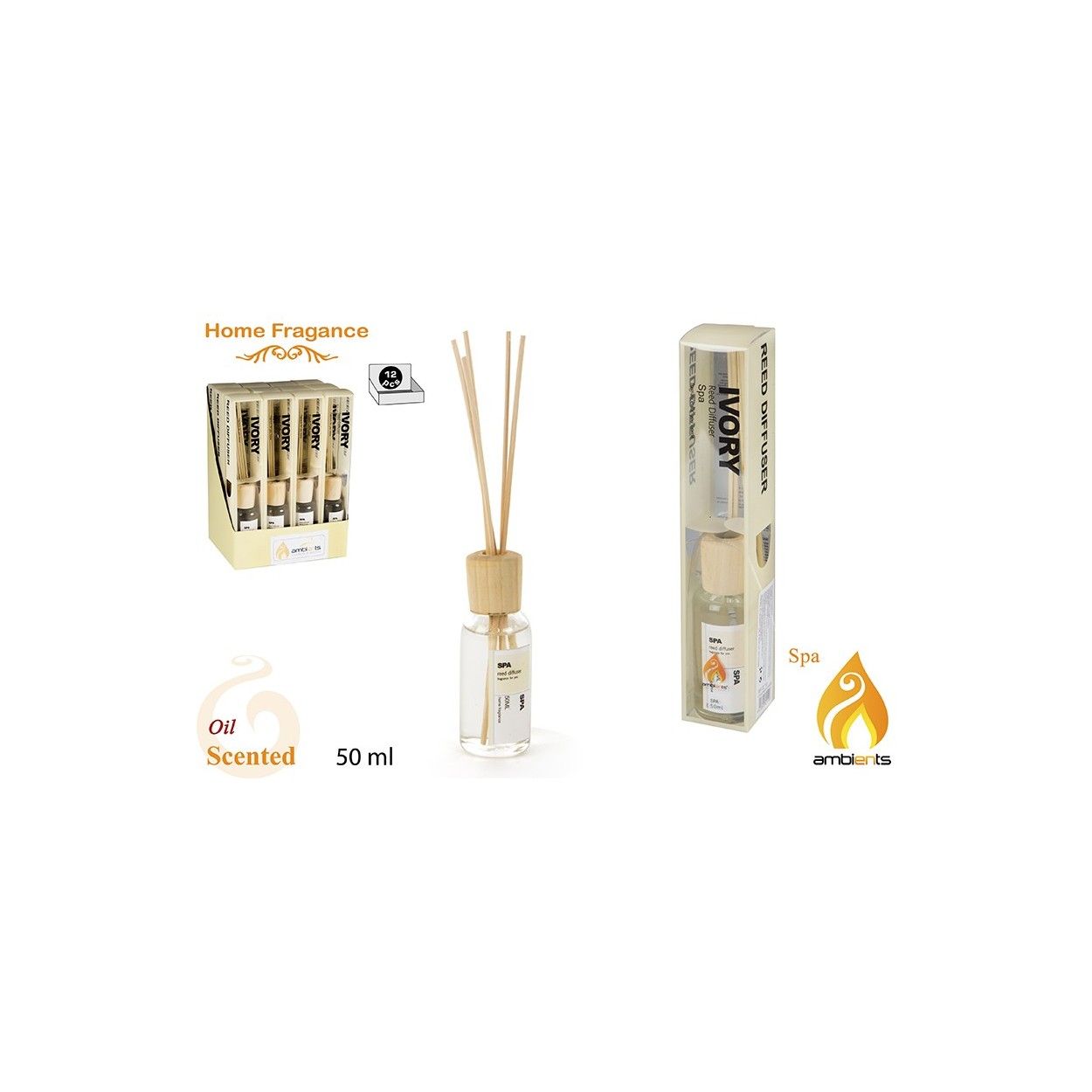 Difusor de aroma en cristal (50 ml). Spa