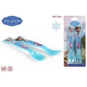 Cubiertos de plástico Frozen. Set 2 piezas