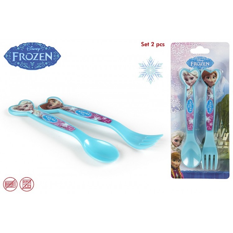 Cubiertos de plástico Frozen. Set 2 piezas