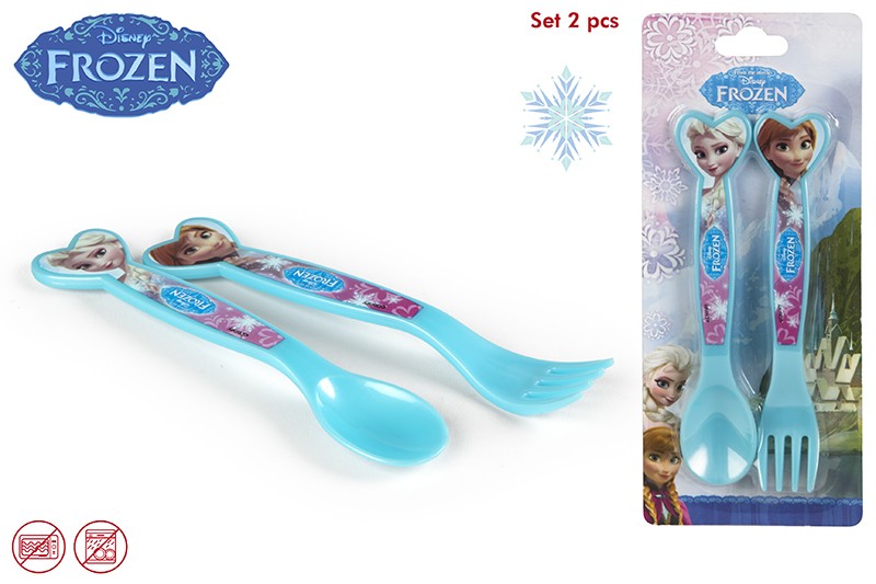 Cubiertos de plástico Frozen. Set 2 piezas