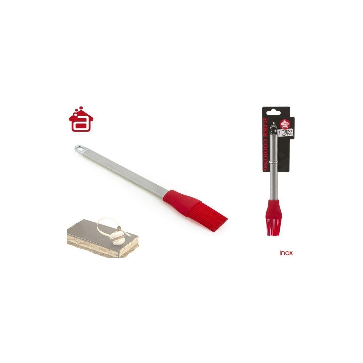 Pincel silicona y acero inoxidable