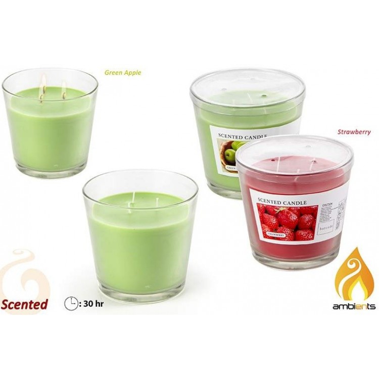 Vela aromática en vaso. 2 aromas