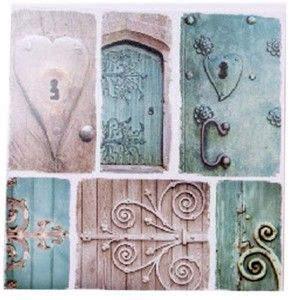 Lienzo fotoimpresión de puertas antiguas. Dos modelos. (80 x 80 x 3 cm)