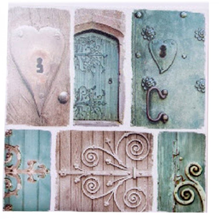 Lienzo fotoimpresión de puertas antiguas. Dos modelos. (80 x 80 x 3 cm)