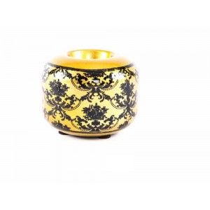 Portavela redonda cerámica - Modelo clásico (9x7 cm)