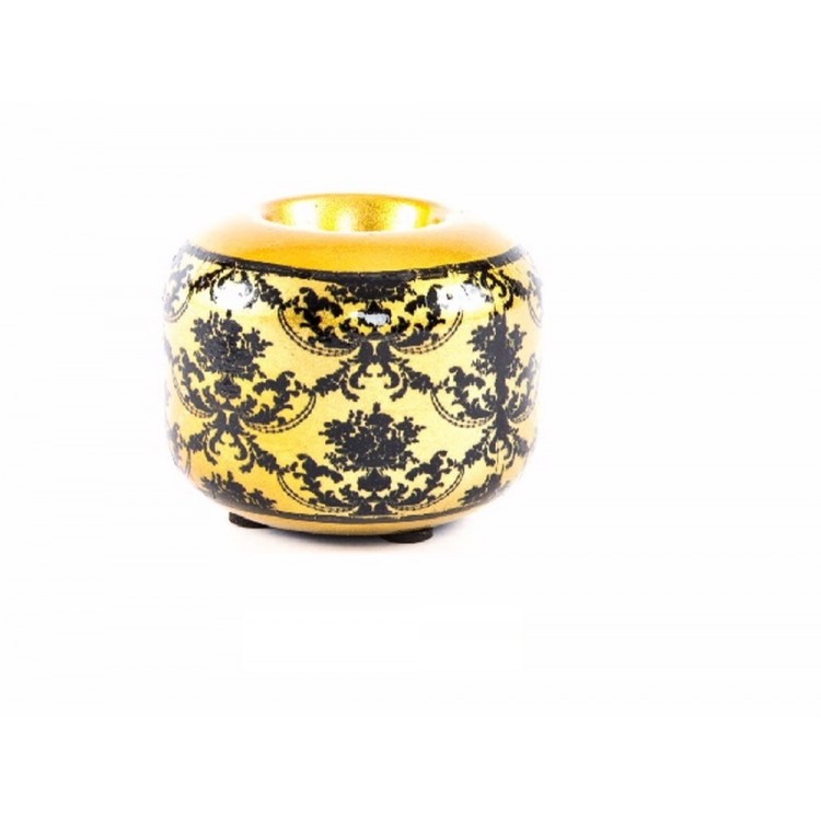 Portavela redonda cerámica - Modelo clásico (9x7 cm)