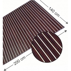 ALFOMBRA BAMBÚ MARRÓN RAYAS