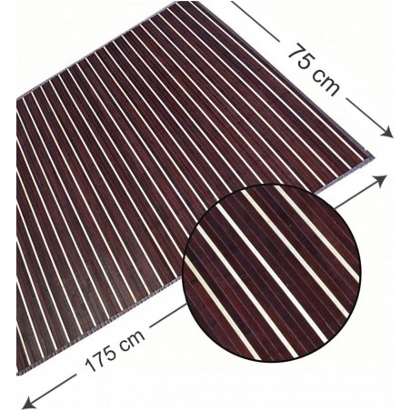 ALFOMBRA BAMBÚ MARRÓN RAYAS