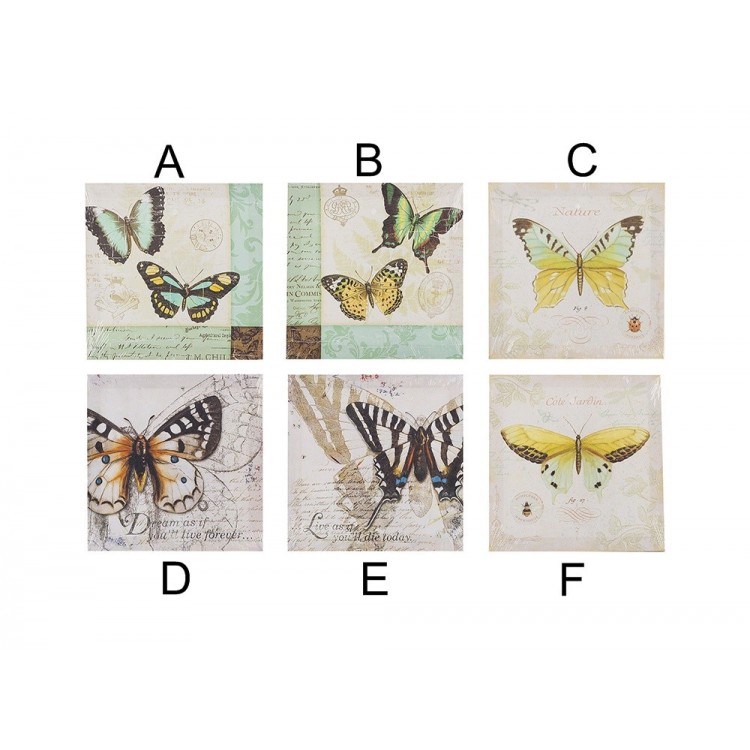 Cuadro de mariposas (28x28 cm)