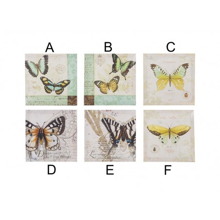 Cuadro de mariposas (28x28 cm)