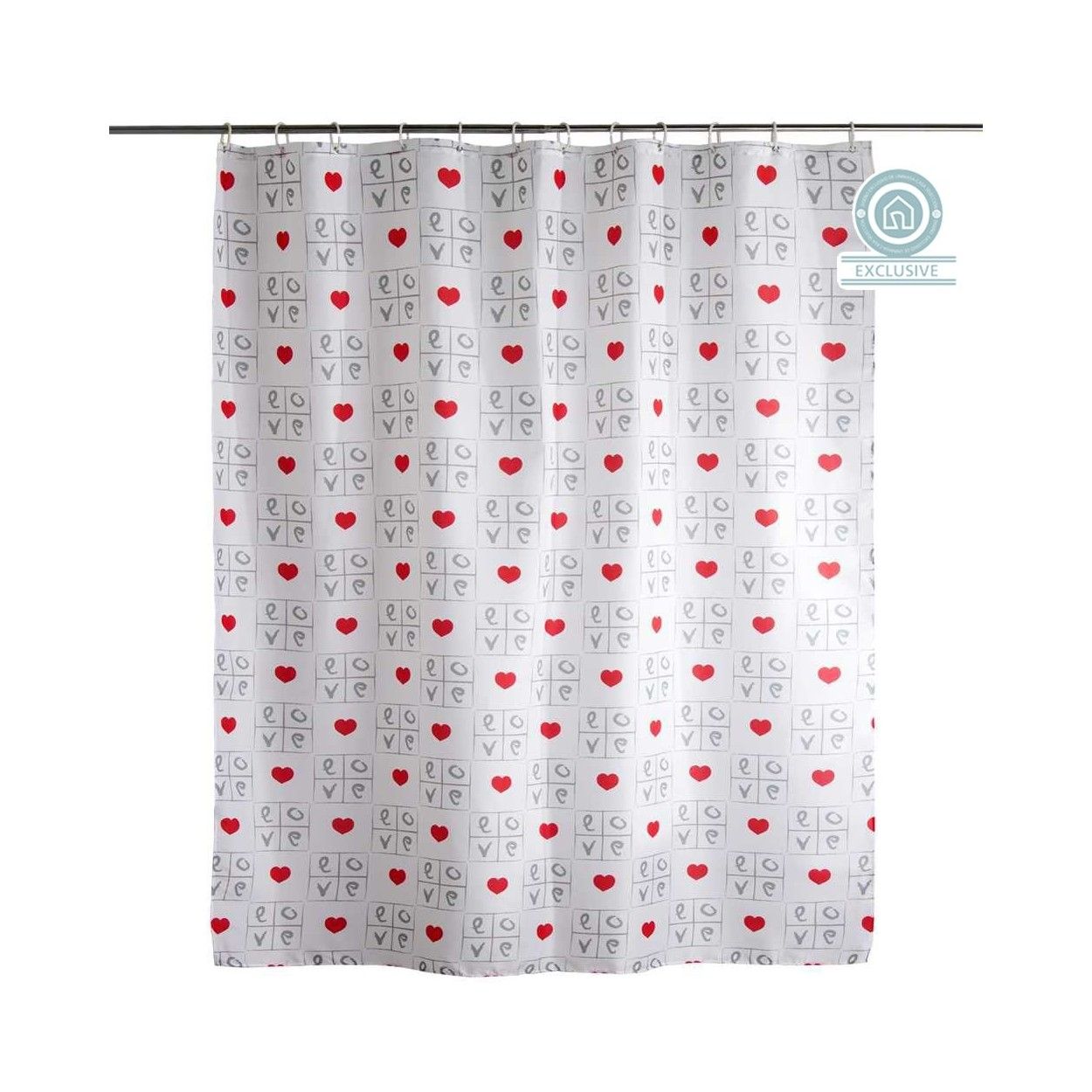 Cortina de baño - Modelo "Love" (180x200 cm)