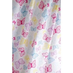 CORTINA BAÑO MARIPOSAS COLORES 180X200CM