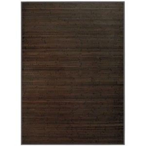 ALFOMBRA BAMBÚ MARRÓN OSCURO 140X200