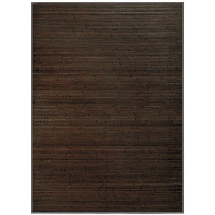 ALFOMBRA BAMBÚ MARRÓN OSCURO 140X200