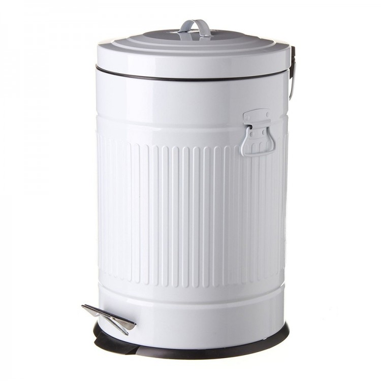 Cestino retro-bianco - 20L (31x35x49 cm)