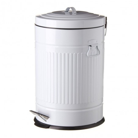 Poubelle rétro-blanc - 20L (31x35x49 cm)
