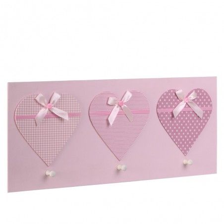 Percha infantil rosa madera (72x30x3,50)
