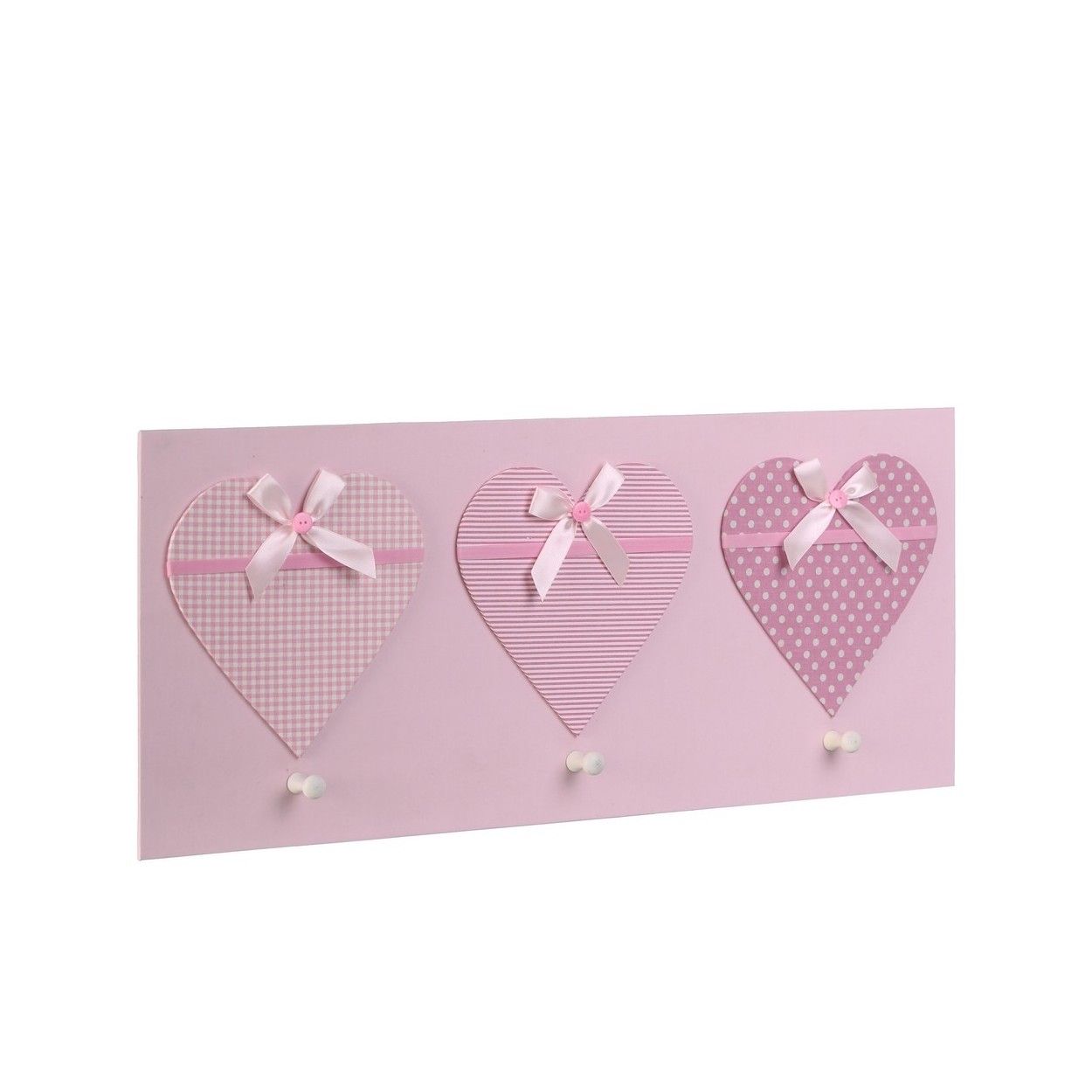 Percha infantil rosa madera (72x30x3,50)