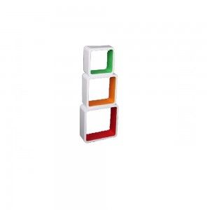 ESTANTERÍA DE MÓDULOS DE MADERA COLOR BLANCO (27x27x10)