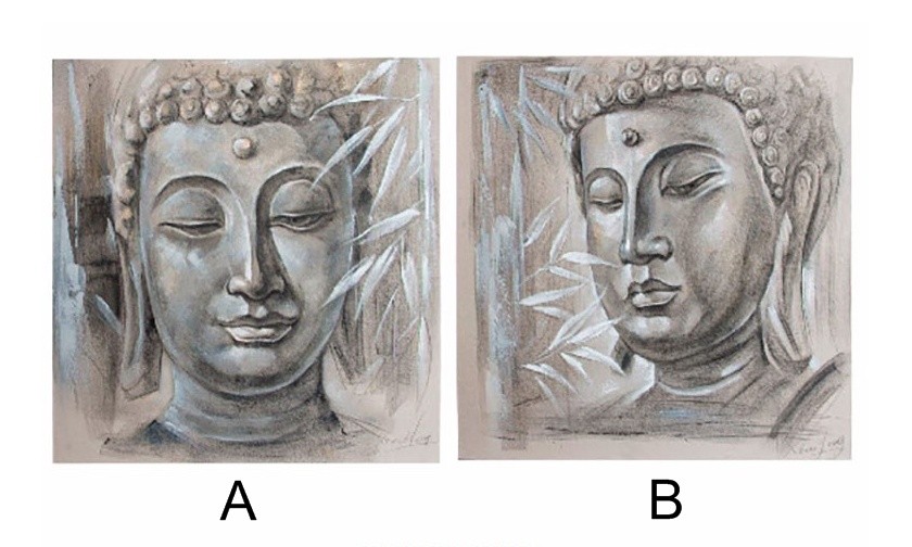 Cuadro de lino - Modelo Buda (100x100x3.8 cm)