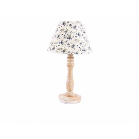 Lámpara de mesa en madera - Modelo floral (22x40 cm)
