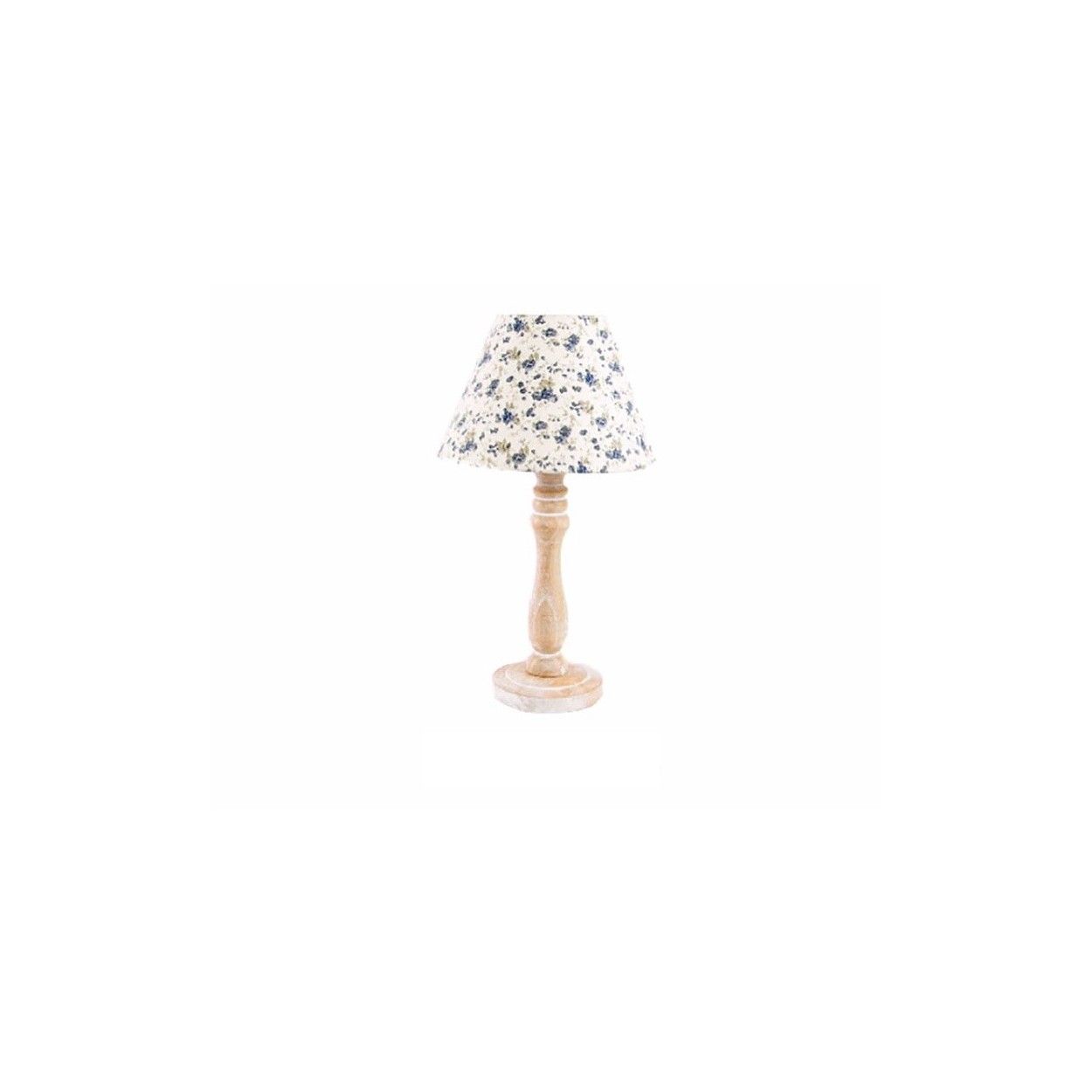 Lámpara de mesa en madera - Modelo floral (22x40 cm)