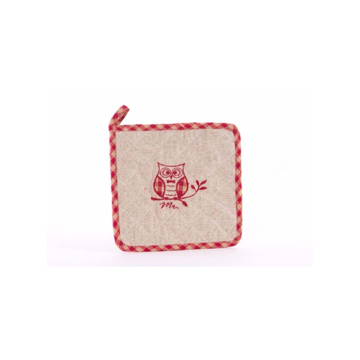 Agarrador de cocina de algodón - Modelo búho (20x20 cm)