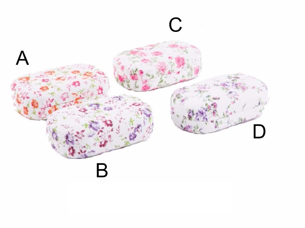 Estuche para lentillas - Modelo flores (9.6x5.7x3 cm)
