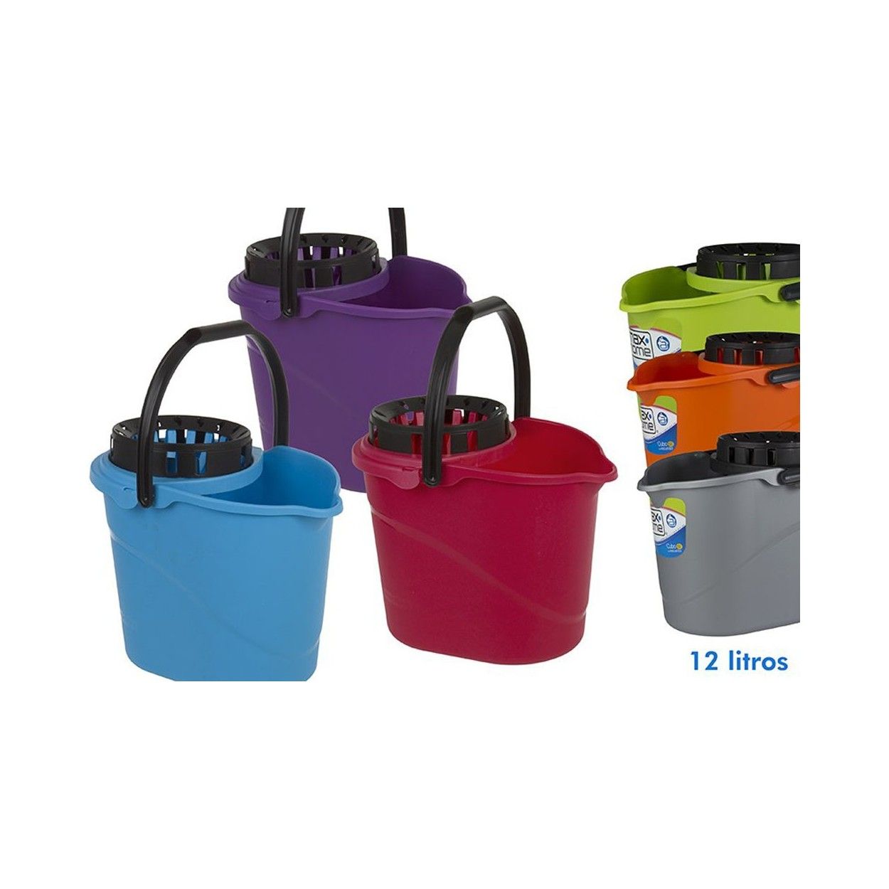 Cubo de fregar con escurre fácil (12 L)