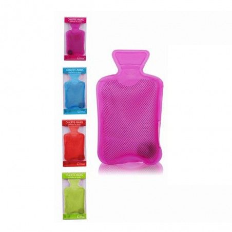 Calienta Manos forma de Botella 4 colores (rosa,rojo,azul y verde) 11.5x6.5 cm)