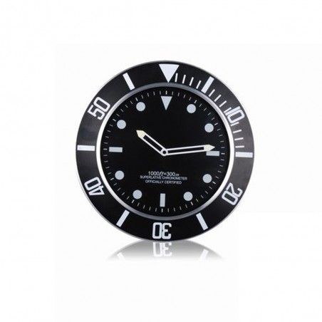 Reloj de Pared Negro 35 cm de diámetro 
