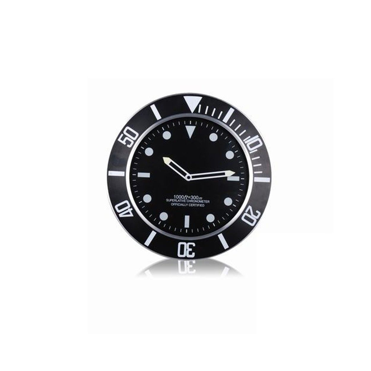 Reloj de Pared Negro 35 cm de diámetro 